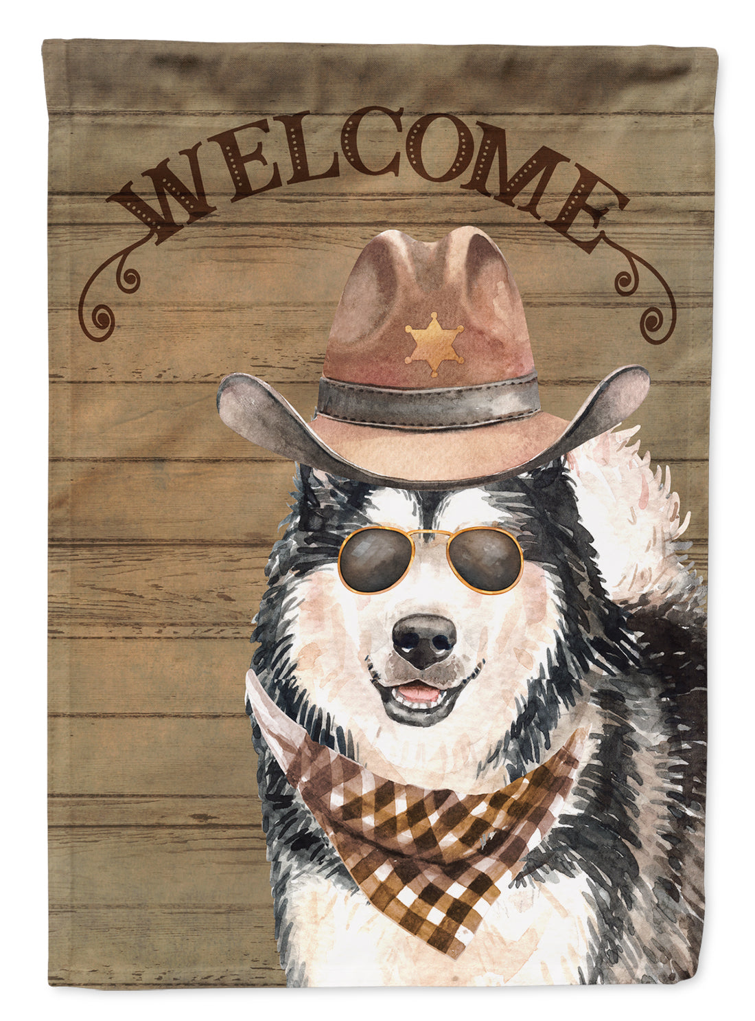 Alaskan Malamute Country Dog Flag Canvas House Size CK6317CHF  the-store.com.