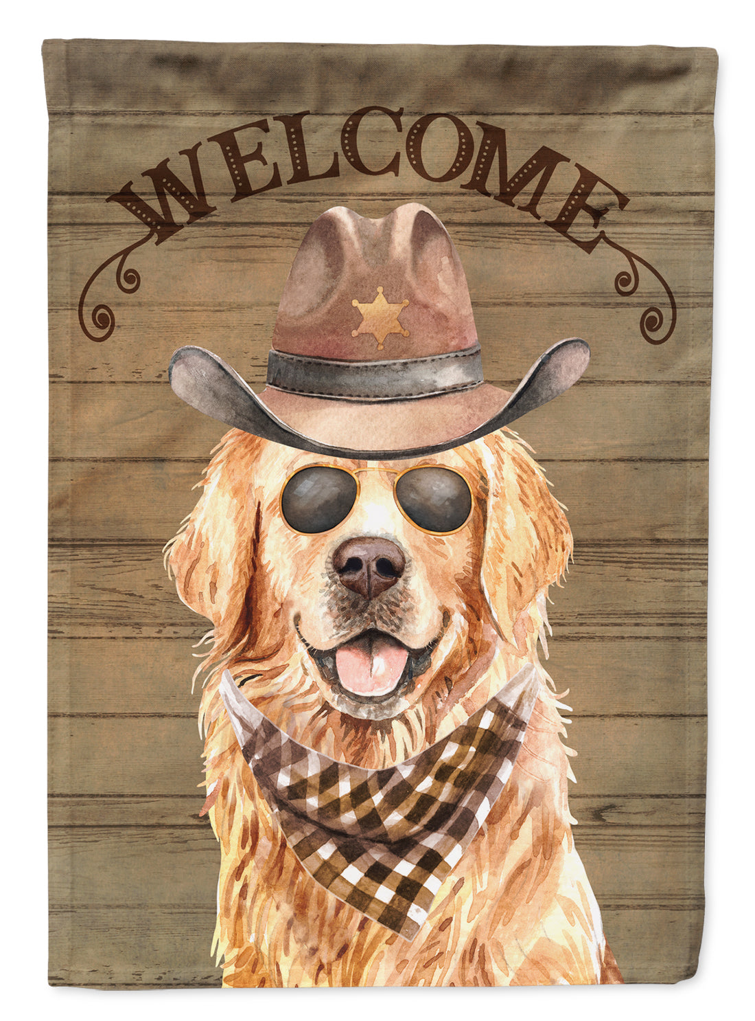 Golden Retriever Country Dog Flag Canvas House Size CK6322CHF  the-store.com.