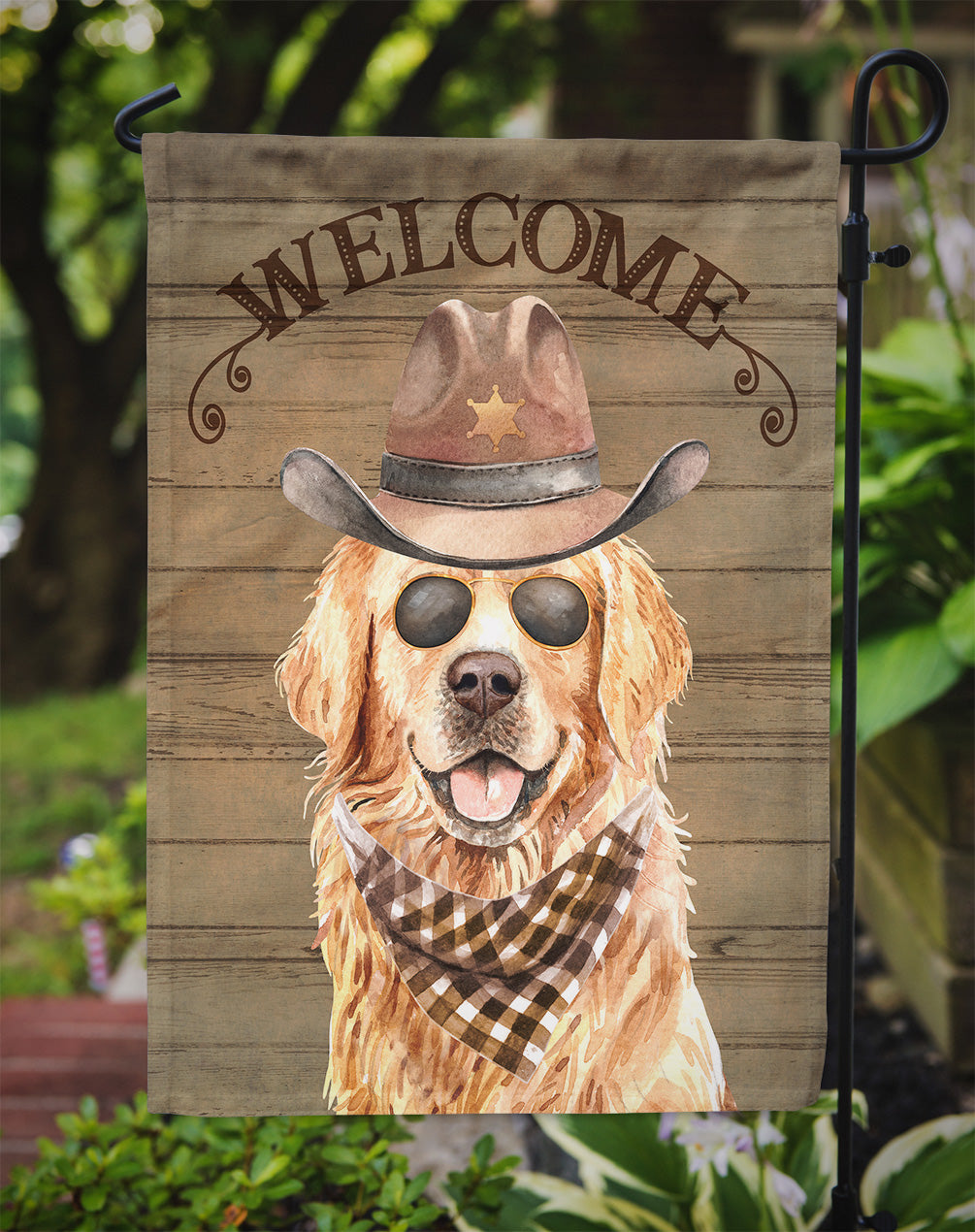 Golden Retriever Country Dog Flag Garden Size CK6322GF  the-store.com.