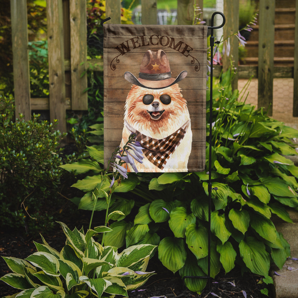 Pomeranian Country Dog Flag Garden Size CK6324GF  the-store.com.