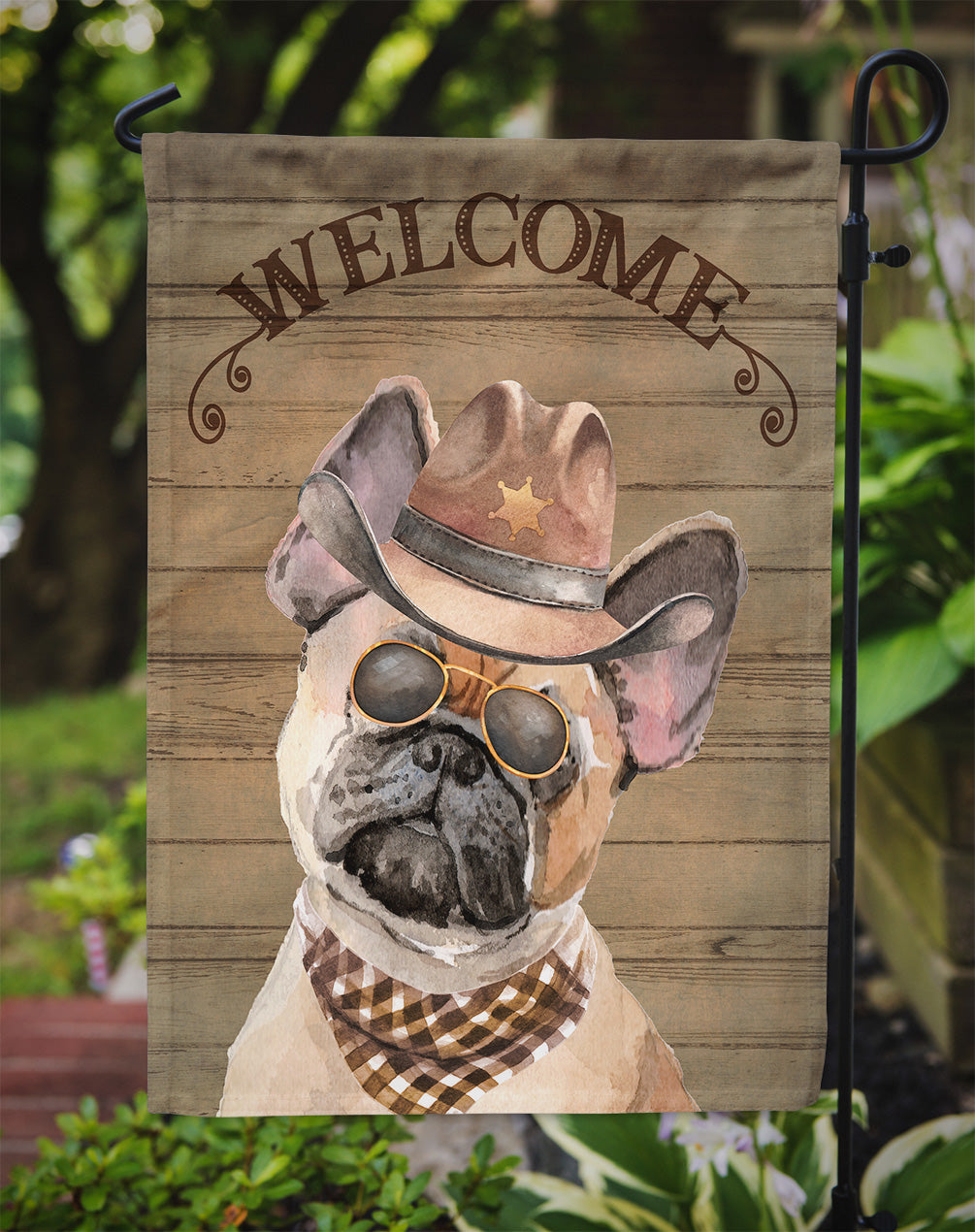 Fawn French Bulldog Country Dog Flag Garden Size CK6330GF  the-store.com.