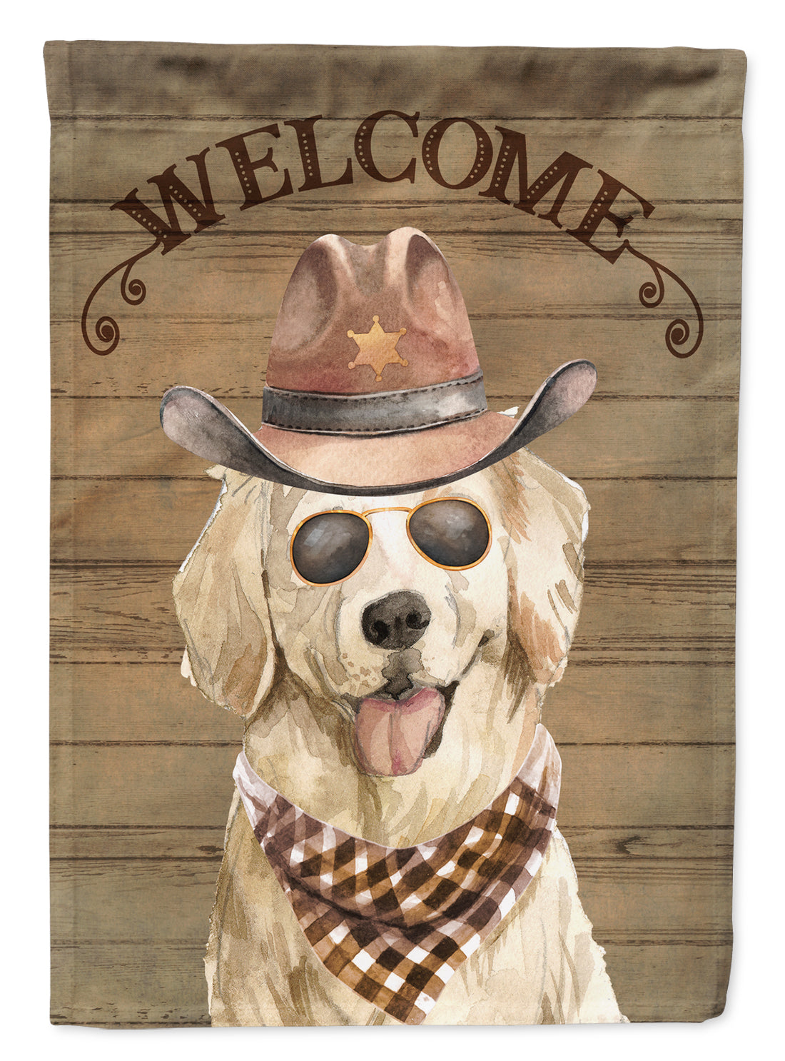 Golden Retriever #2 Country Dog Flag Canvas House Size CK6333CHF  the-store.com.