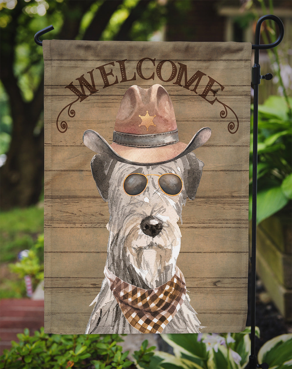 Irish Wolfhound Country Dog Flag Garden Size CK6335GF  the-store.com.