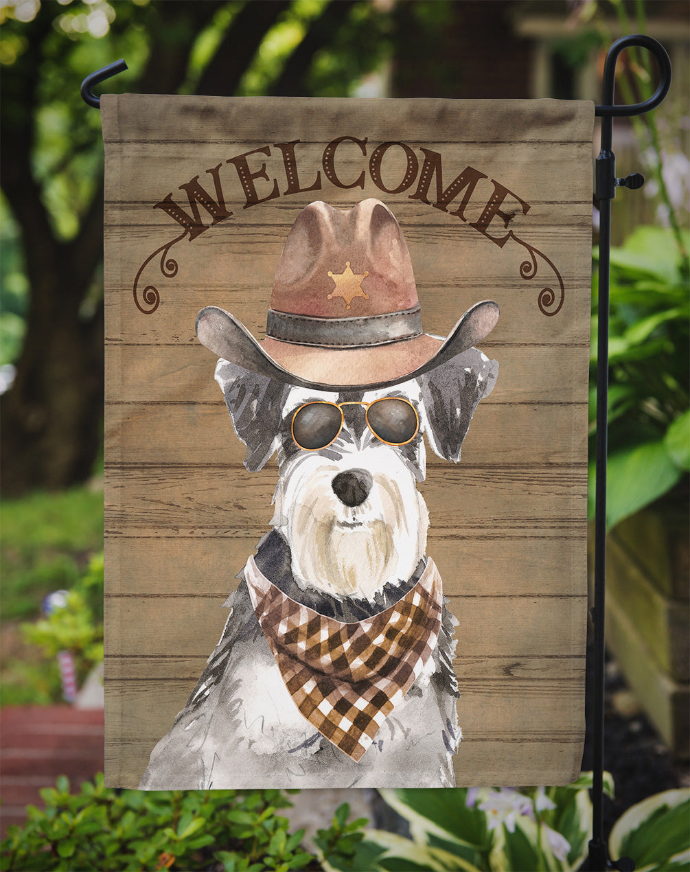 Schnauzer Country Dog Flag Garden Size CK6343GF  the-store.com.