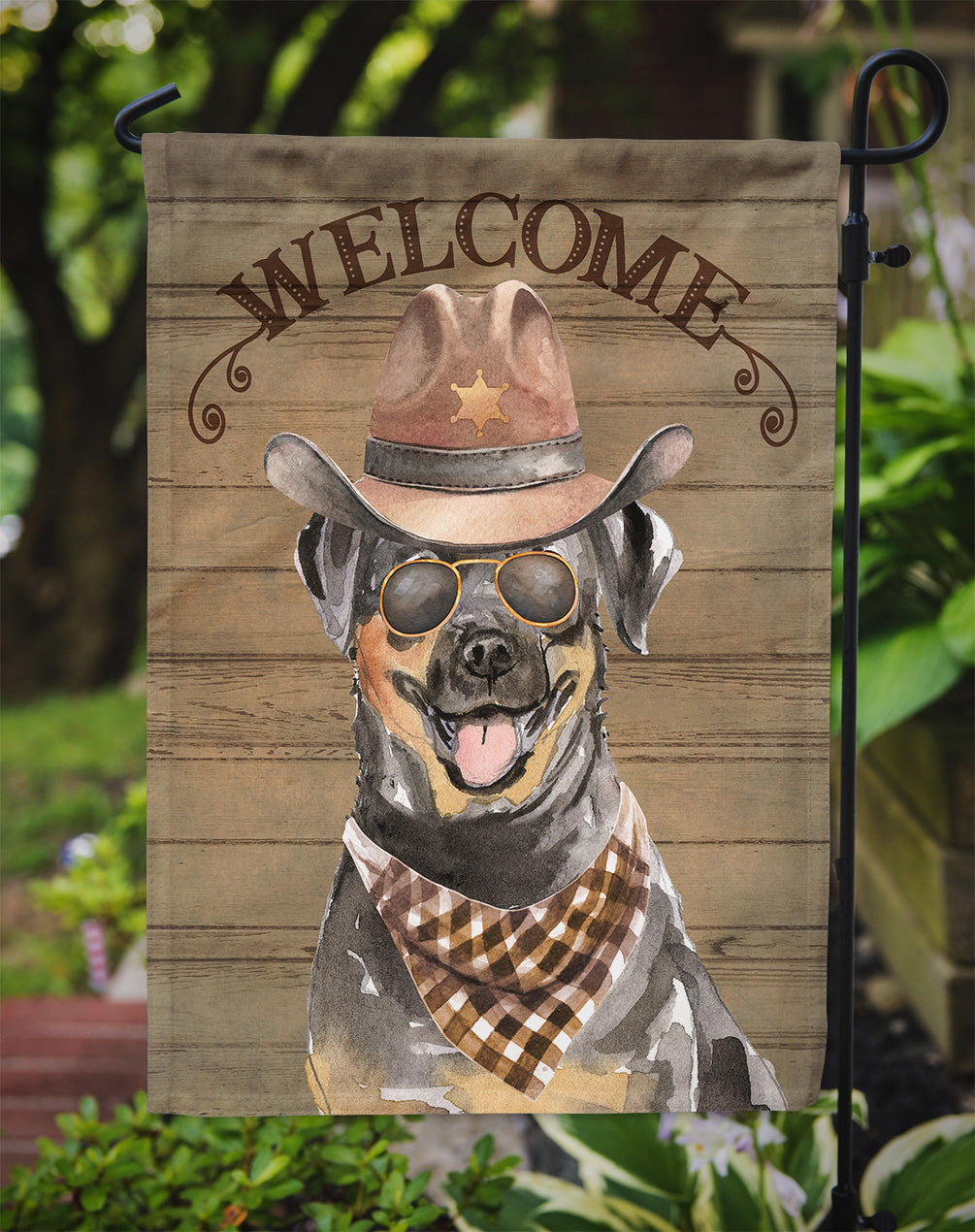 Rottweiler Country Dog Flag Garden Size CK6353GF  the-store.com.