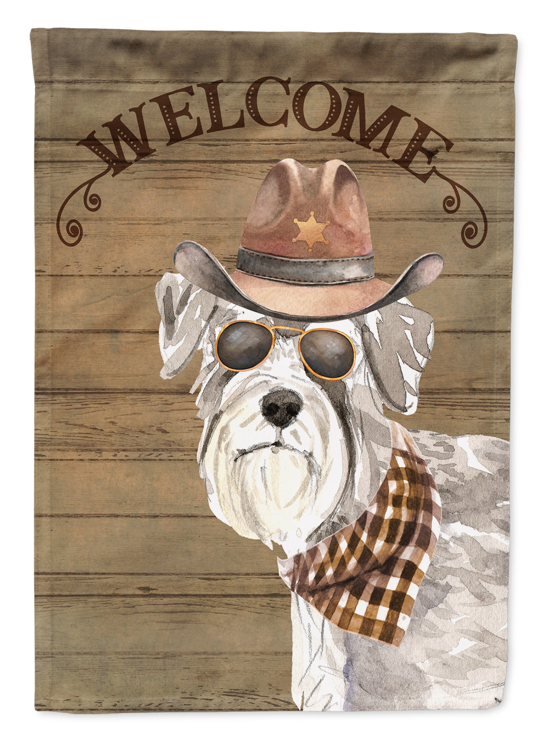 Schnauzer #2 Country Dog Flag Canvas House Size CK6356CHF  the-store.com.