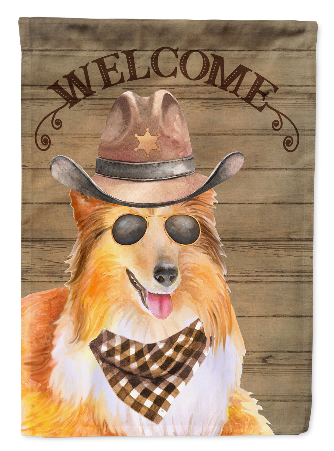 Sheltie Shetland Sheepdog Country Dog Flag Canvas House Size CK6359CHF  the-store.com.