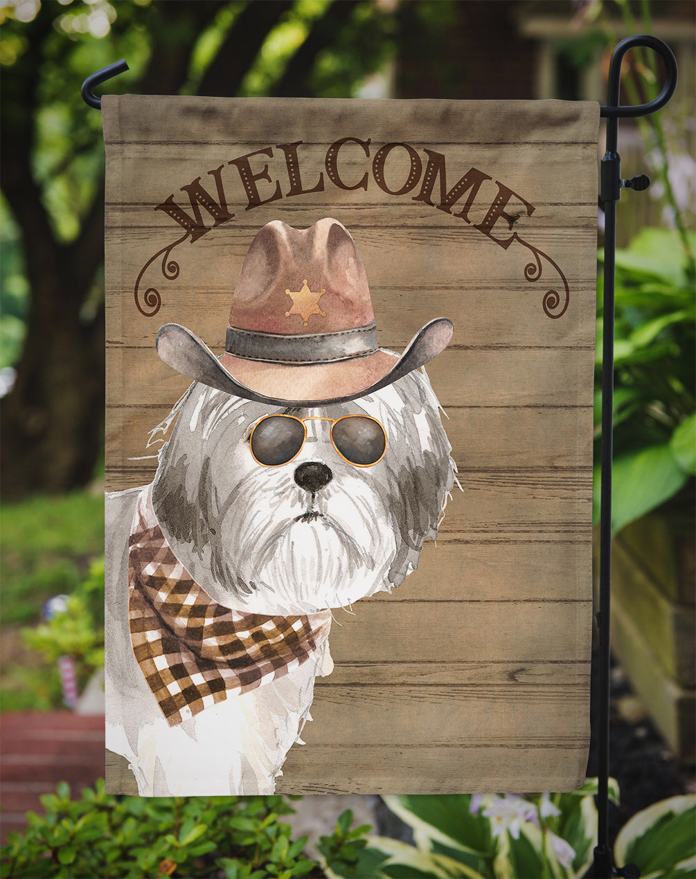 Shih Tzu Puppy Cut Country Dog Flag Garden Size CK6363GF  the-store.com.