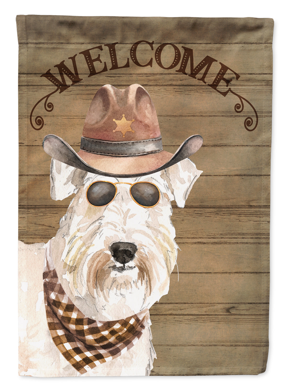 Wheaten Terrier Country Dog Flag Canvas House Size CK6376CHF  the-store.com.