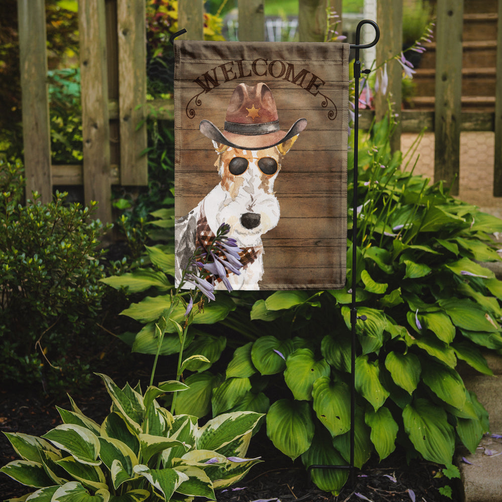 Fox Terrier Country Dog Flag Garden Size CK6378GF  the-store.com.