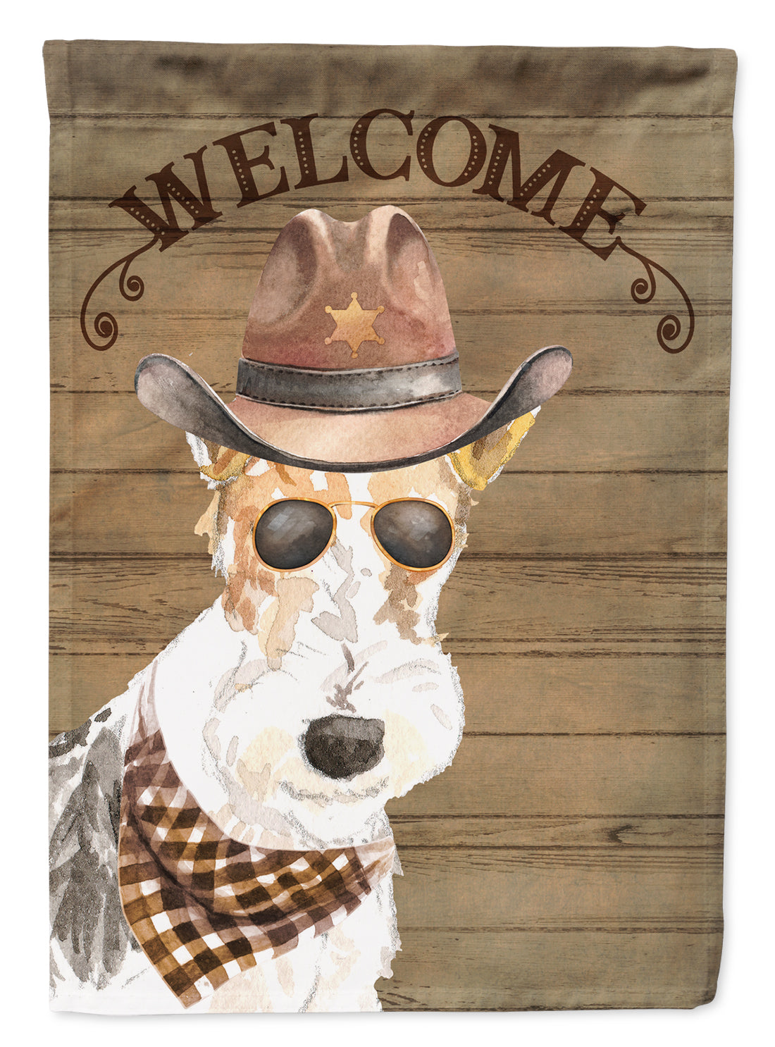 Fox Terrier Country Dog Flag Garden Size CK6378GF  the-store.com.