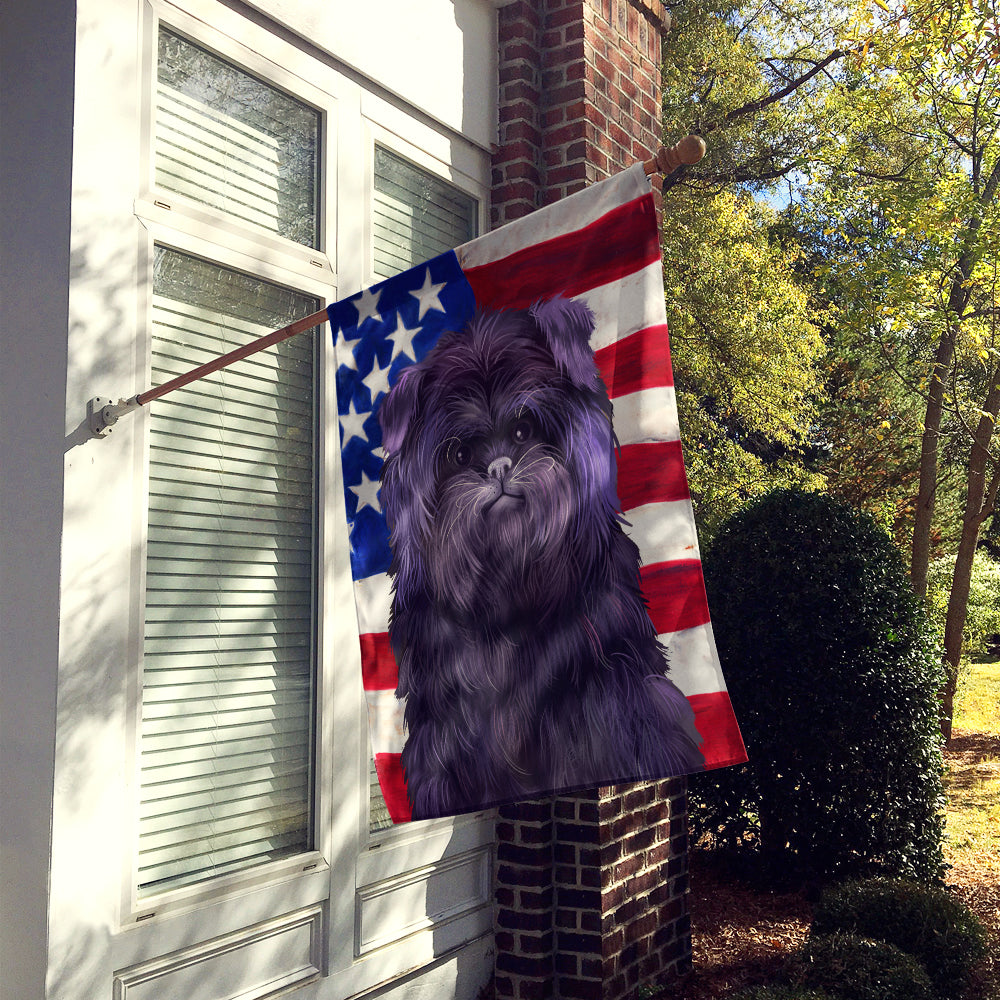 Affenpinscher American Flag Flag Canvas House Size CK6382CHF  the-store.com.