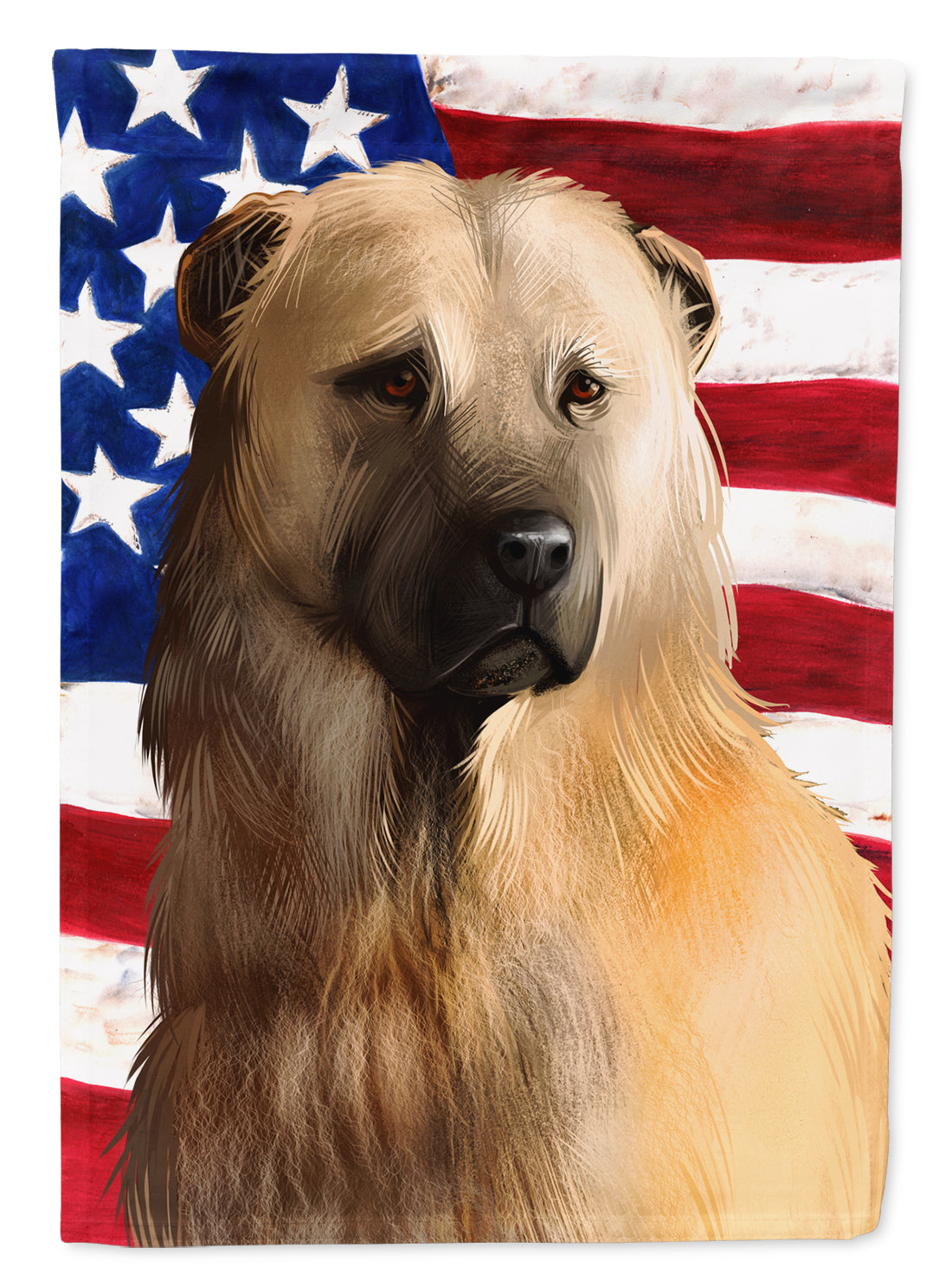 Afghan Shepherd American Flag Flag Garden Size CK6384GF  the-store.com.