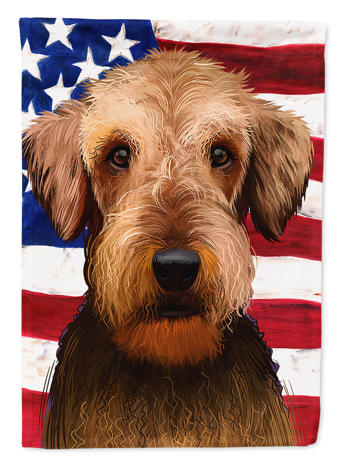 Airedale Terrier American Flag Flag Garden Size CK6385GF  the-store.com.