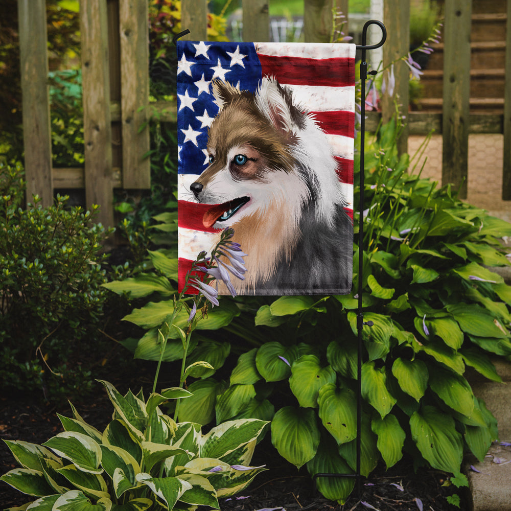 Alaskan Klee Kai American Flag Flag Garden Size CK6390GF  the-store.com.