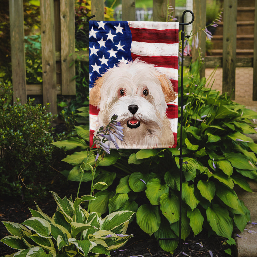 Alpine Spaniel American Flag Flag Garden Size CK6394GF  the-store.com.