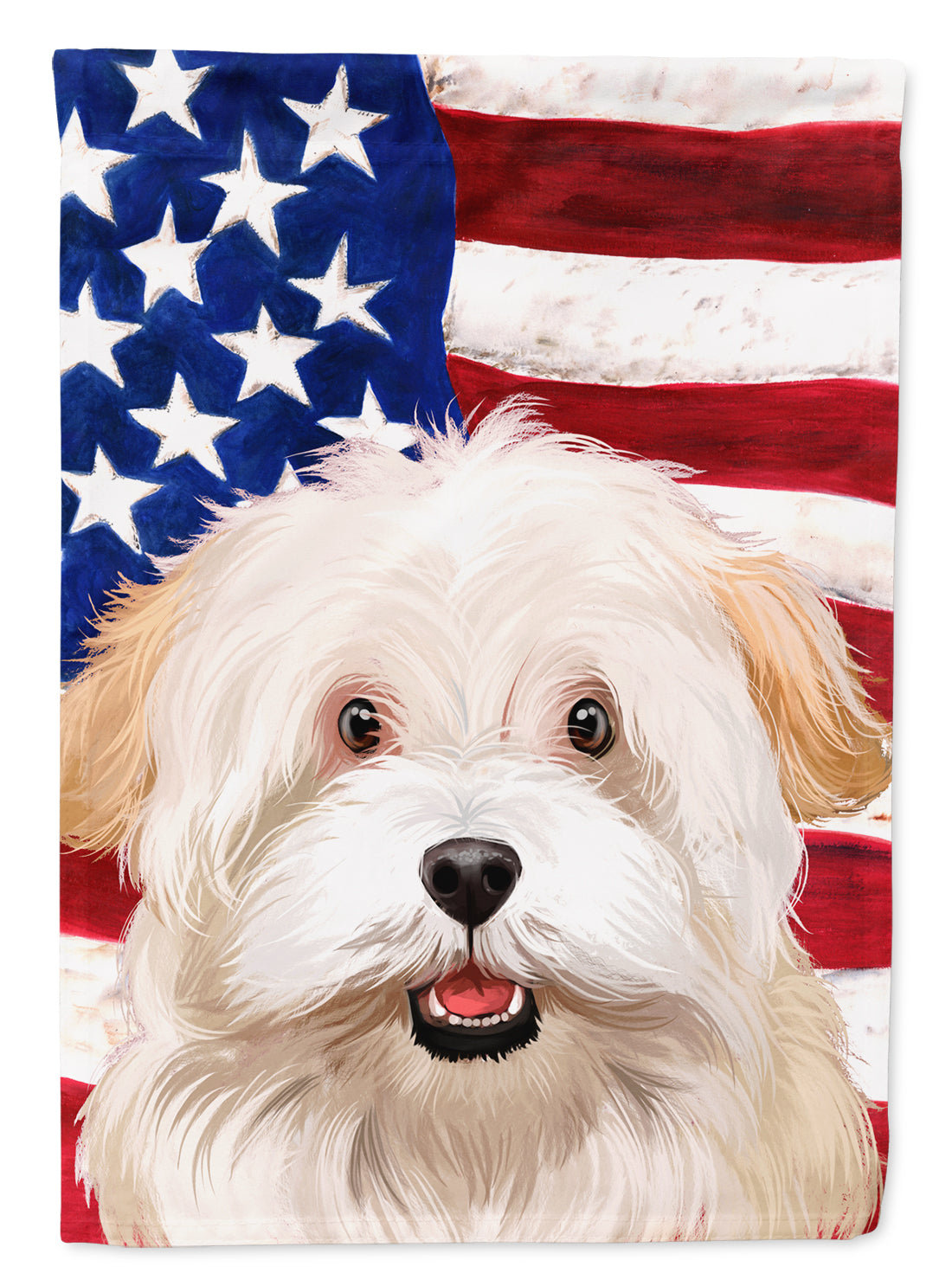 Alpine Spaniel American Flag Flag Garden Size CK6394GF  the-store.com.