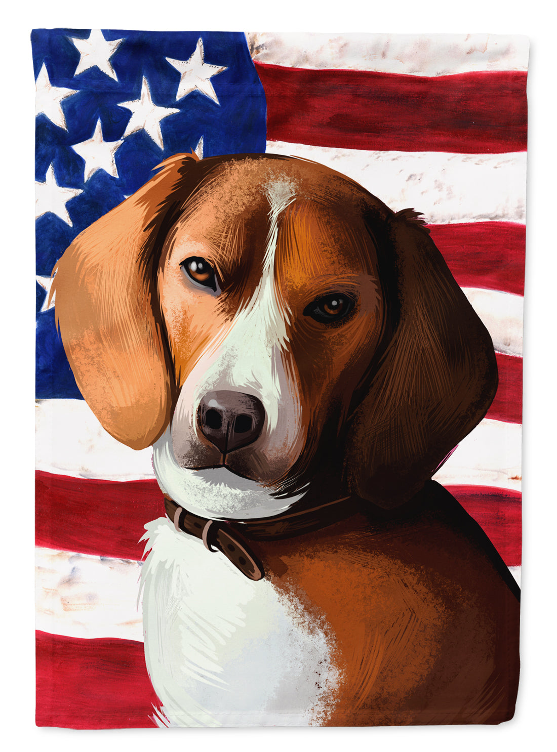 American Foxhound Dog American Flag Flag Garden Size CK6399GF  the-store.com.