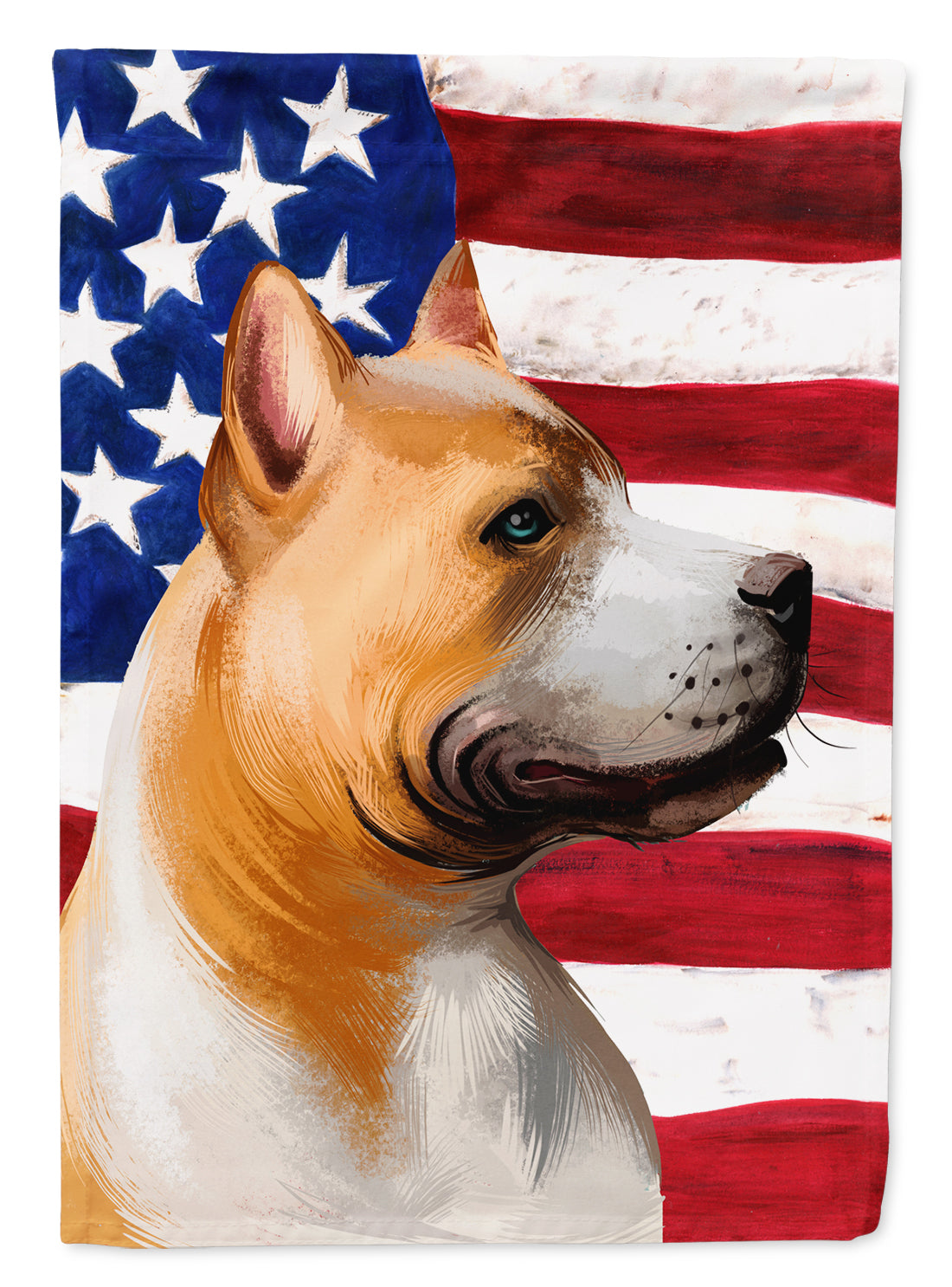 American Pit Bull Terrier American Flag Flag Garden Size CK6401GF  the-store.com.