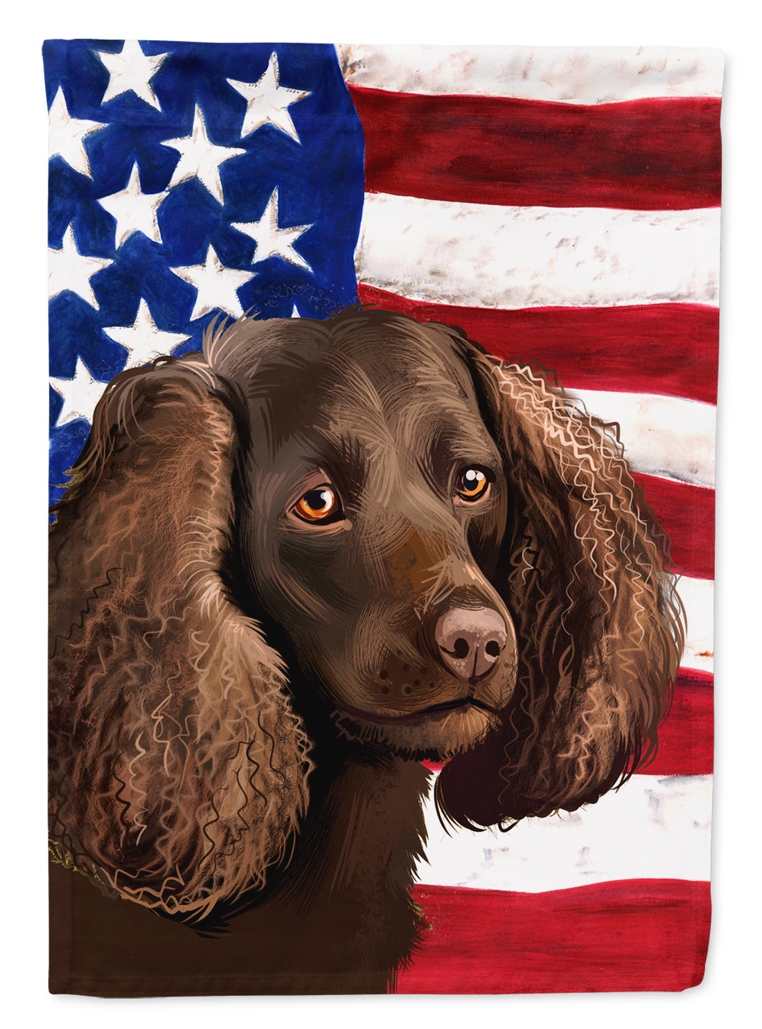 American Water Spaniel  American Flag Flag Garden Size CK6402GF  the-store.com.