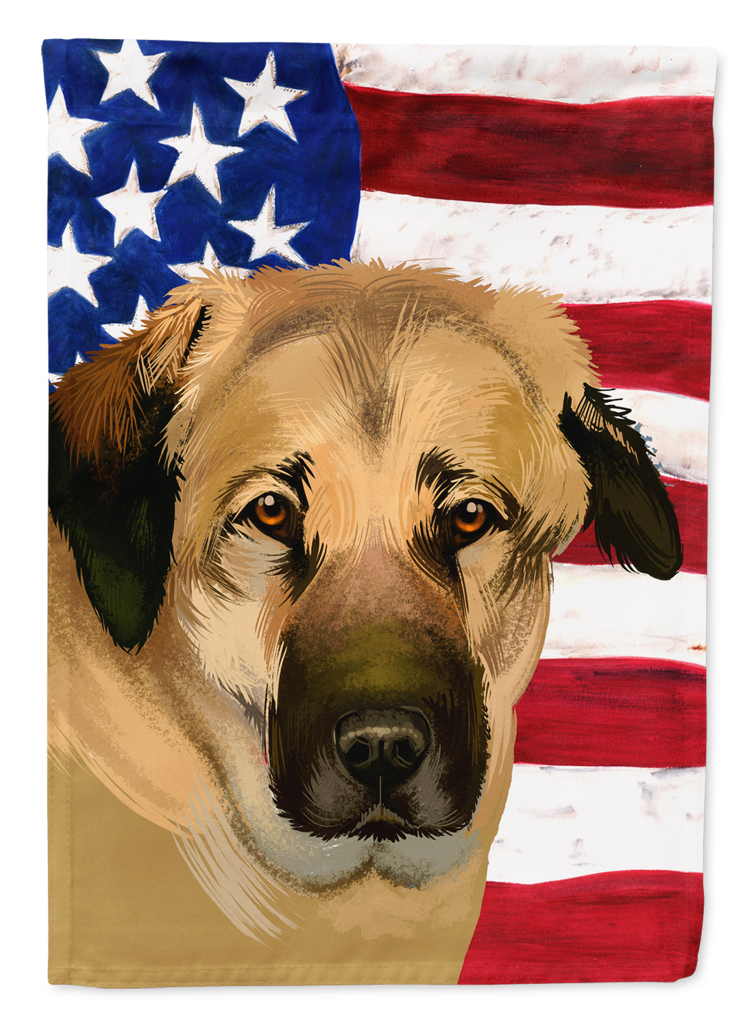 Anatolian Shepherd Dog American Flag Flag Canvas House Size CK6403CHF  the-store.com.