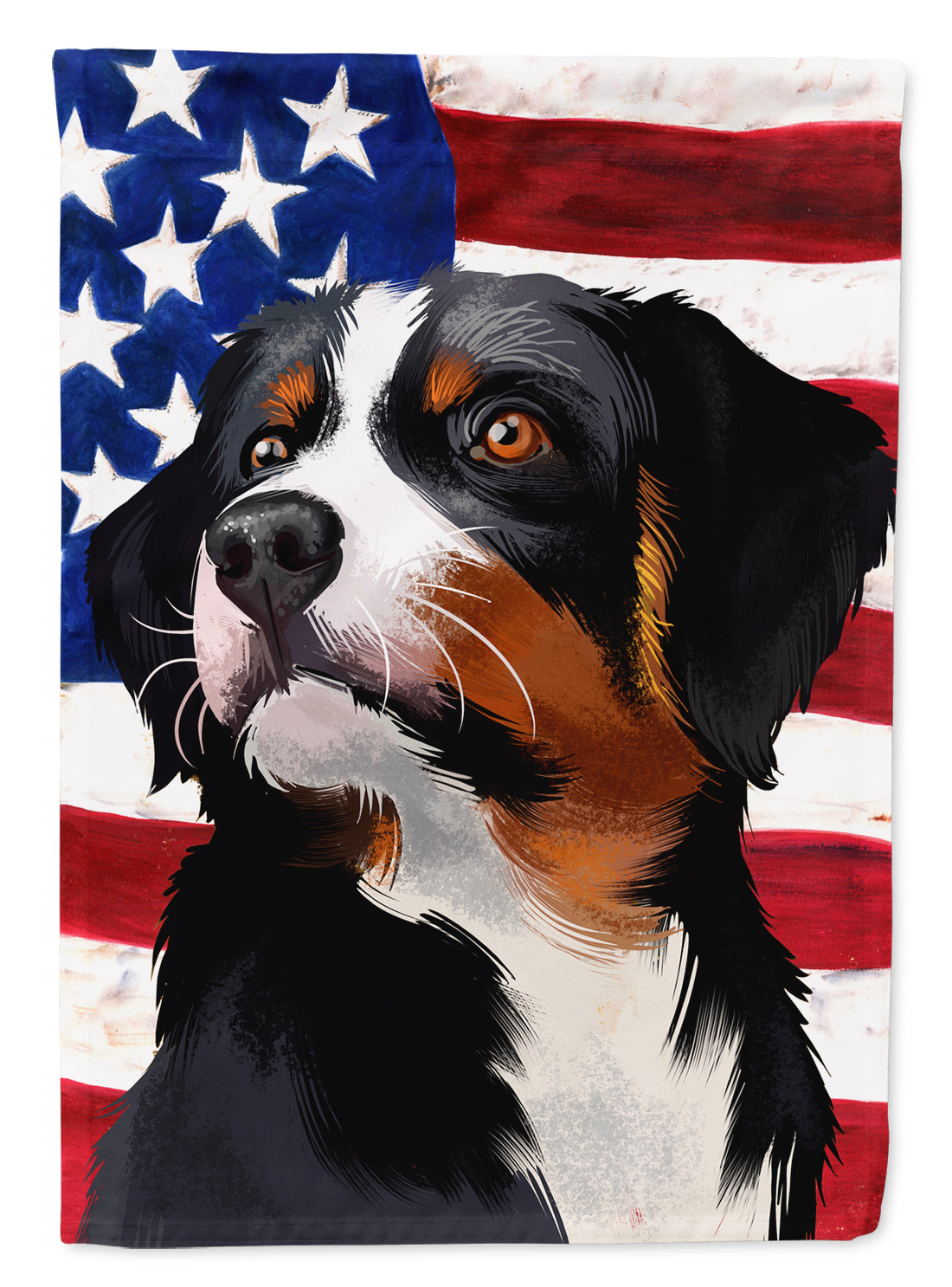 Appenzeller Sennenhund American Flag Flag Canvas House Size CK6405CHF  the-store.com.