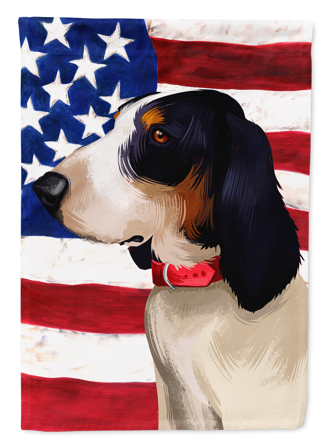 Ariegeois Dog American Flag Flag Canvas House Size CK6407CHF  the-store.com.