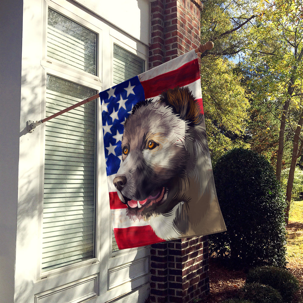 Armenian Gamper Dog American Flag Flag Canvas House Size CK6408CHF  the-store.com.