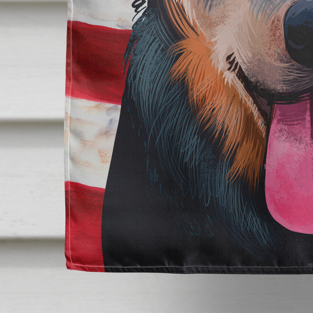 Australian Cattle Dog American Flag Flag Canvas House Size CK6410CHF  the-store.com.