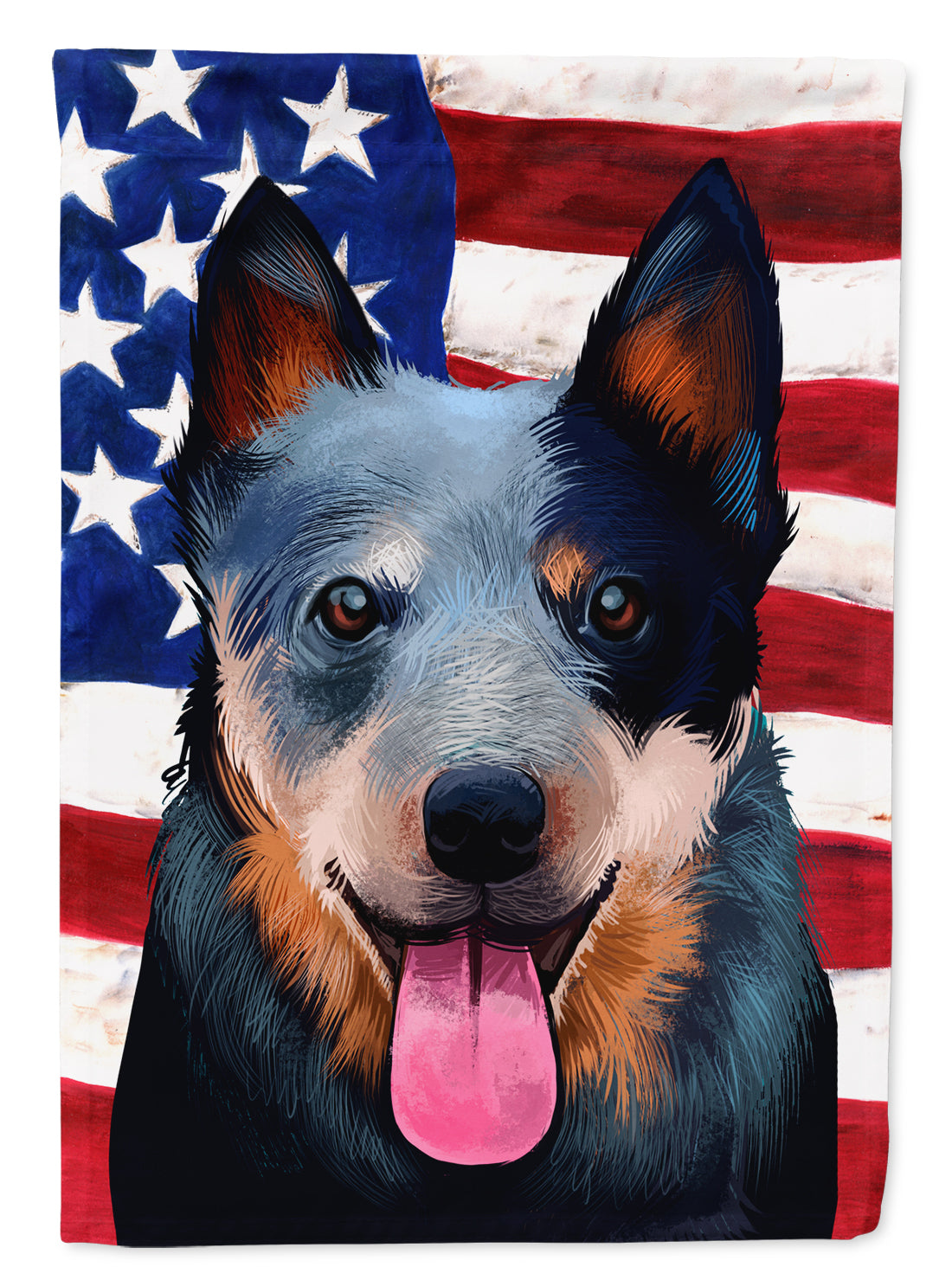 Australian Cattle Dog American Flag Flag Garden Size CK6410GF  the-store.com.