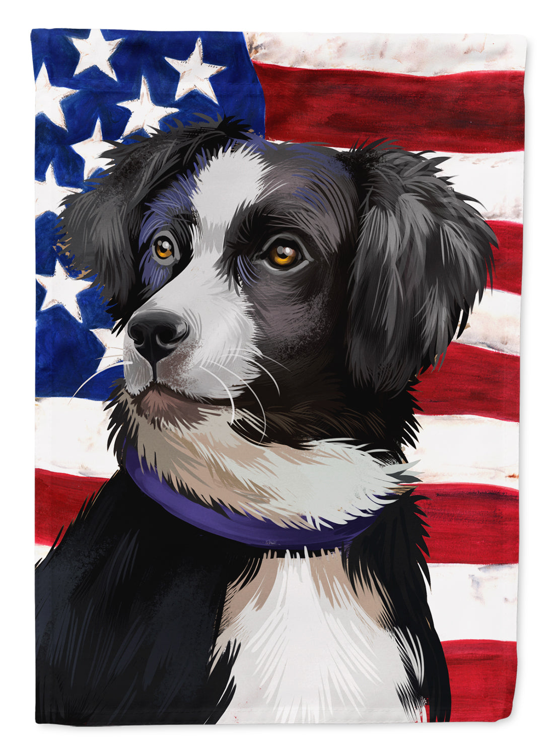 Australian Shepherd  American Flag Flag Canvas House Size CK6412CHF  the-store.com.