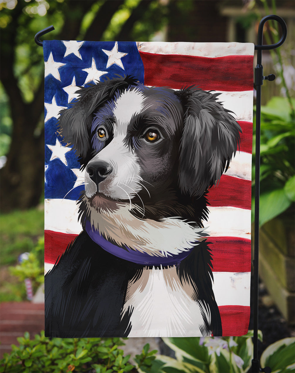 Australian Shepherd  American Flag Flag Garden Size CK6412GF  the-store.com.