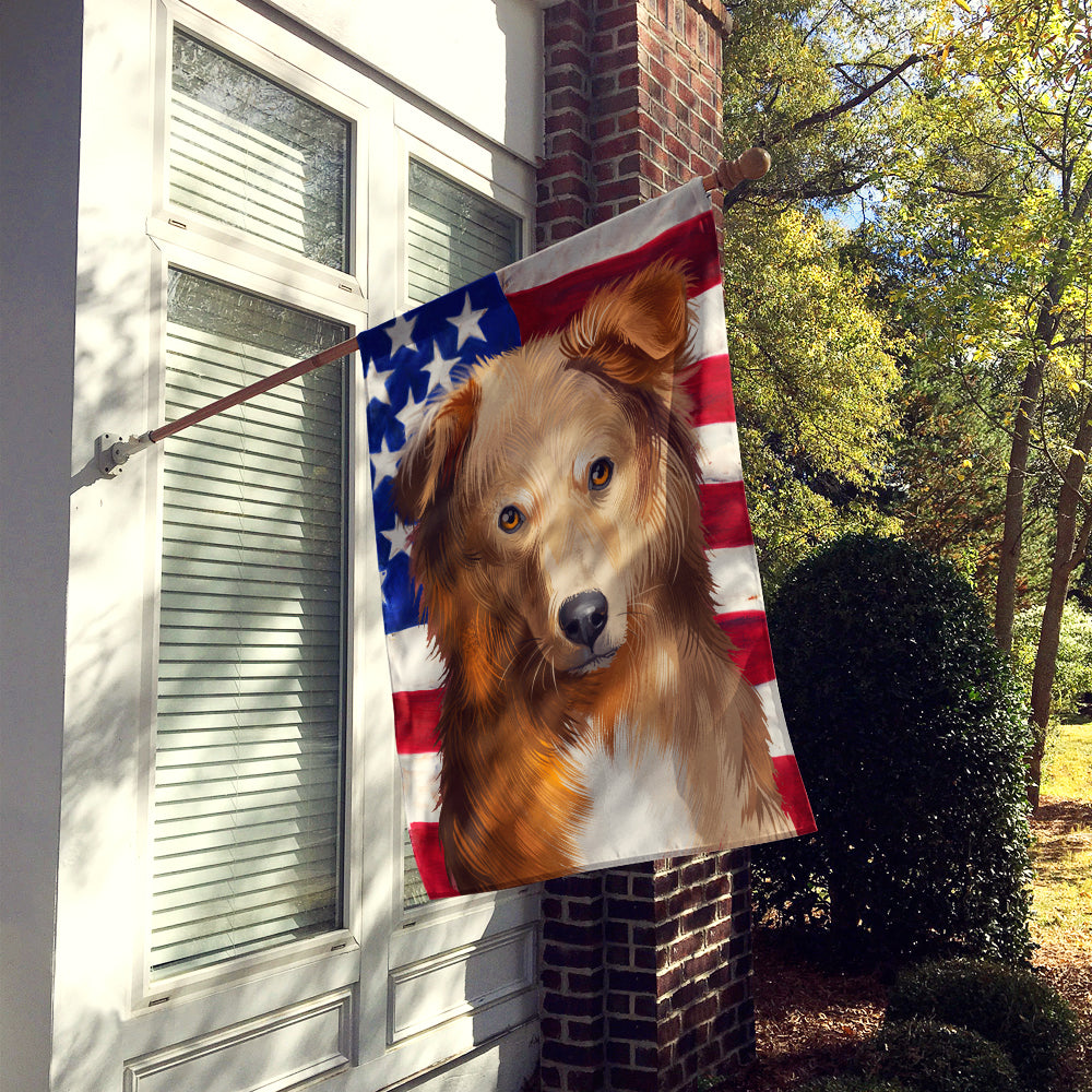 Basque Shepherd Dog American Flag Flag Canvas House Size CK6418CHF  the-store.com.