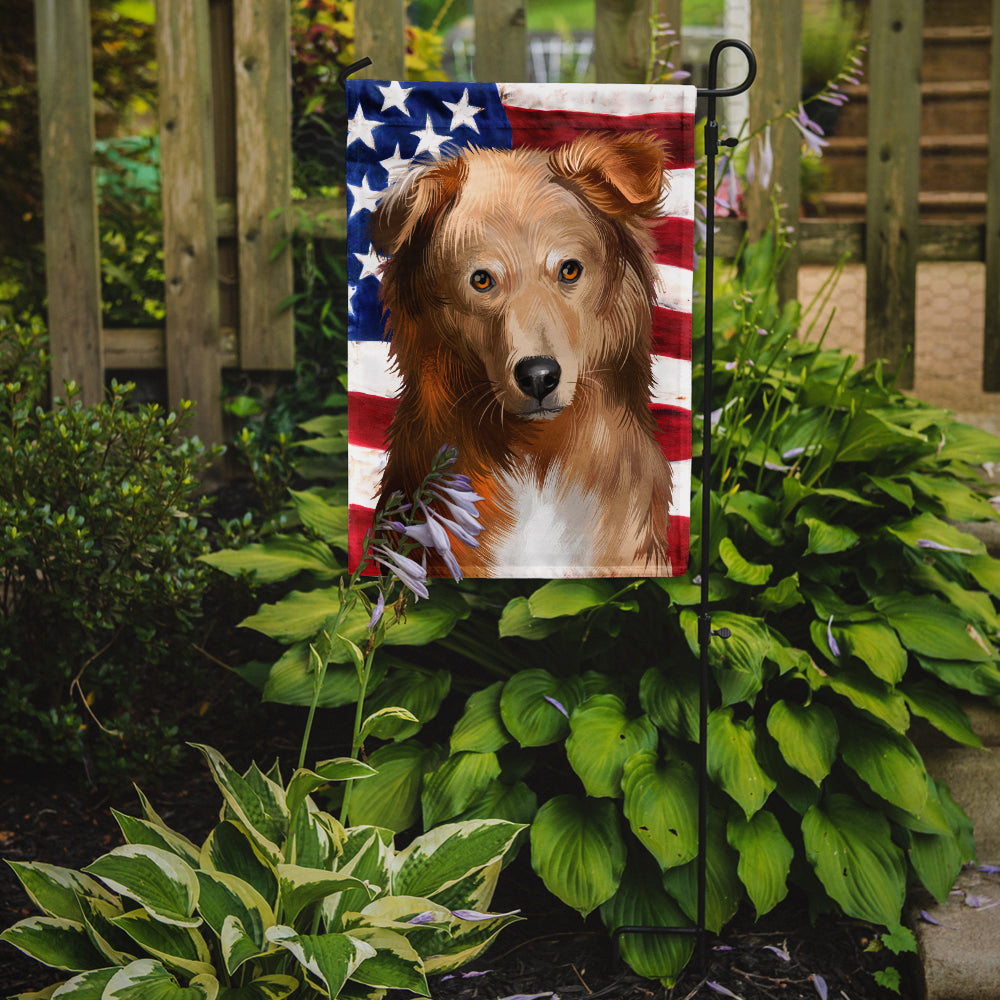 Basque Shepherd Dog American Flag Flag Garden Size CK6418GF  the-store.com.