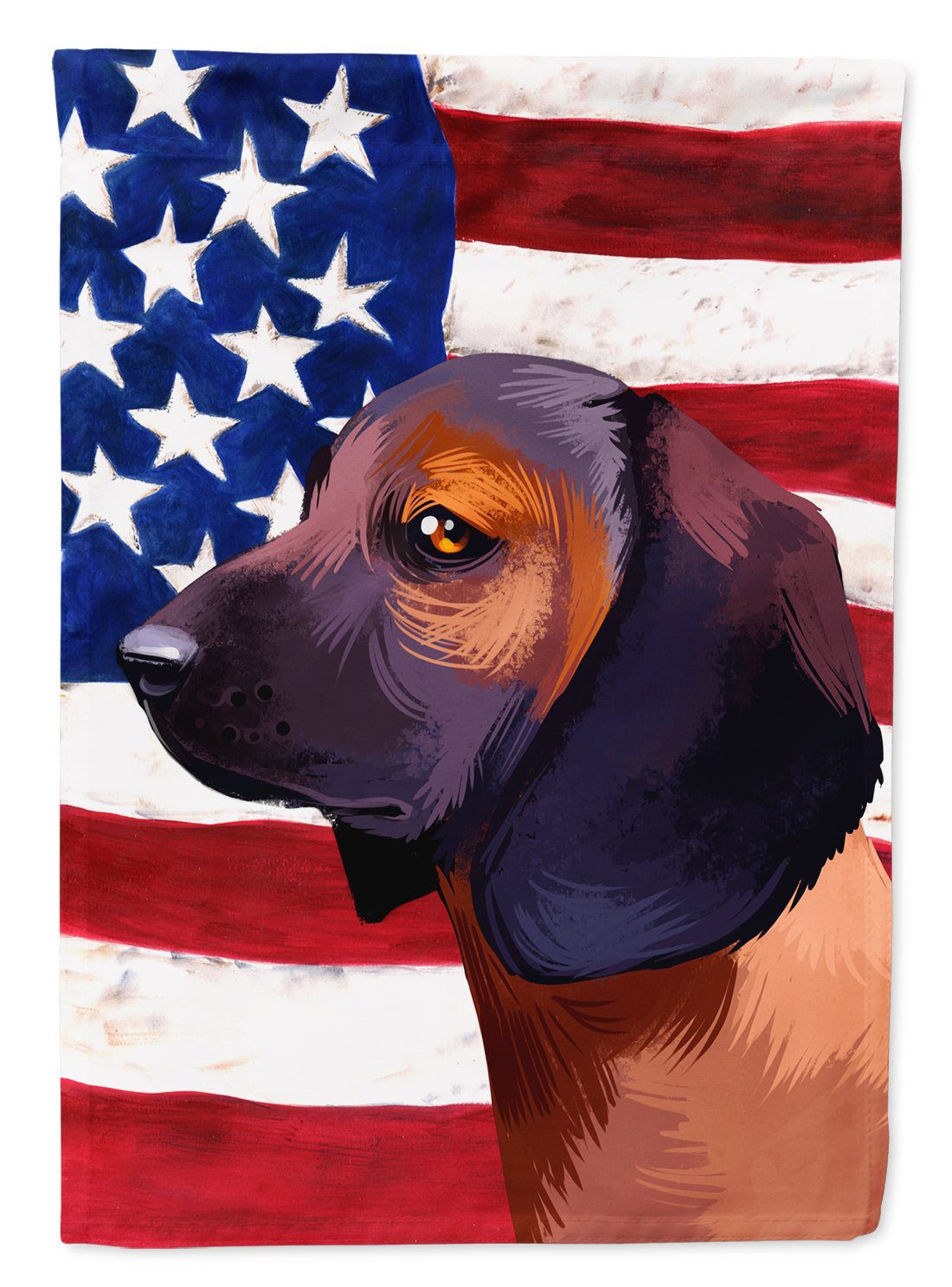 Bavarian Mountain Hound American Flag Flag Canvas House Size CK6420CHF  the-store.com.