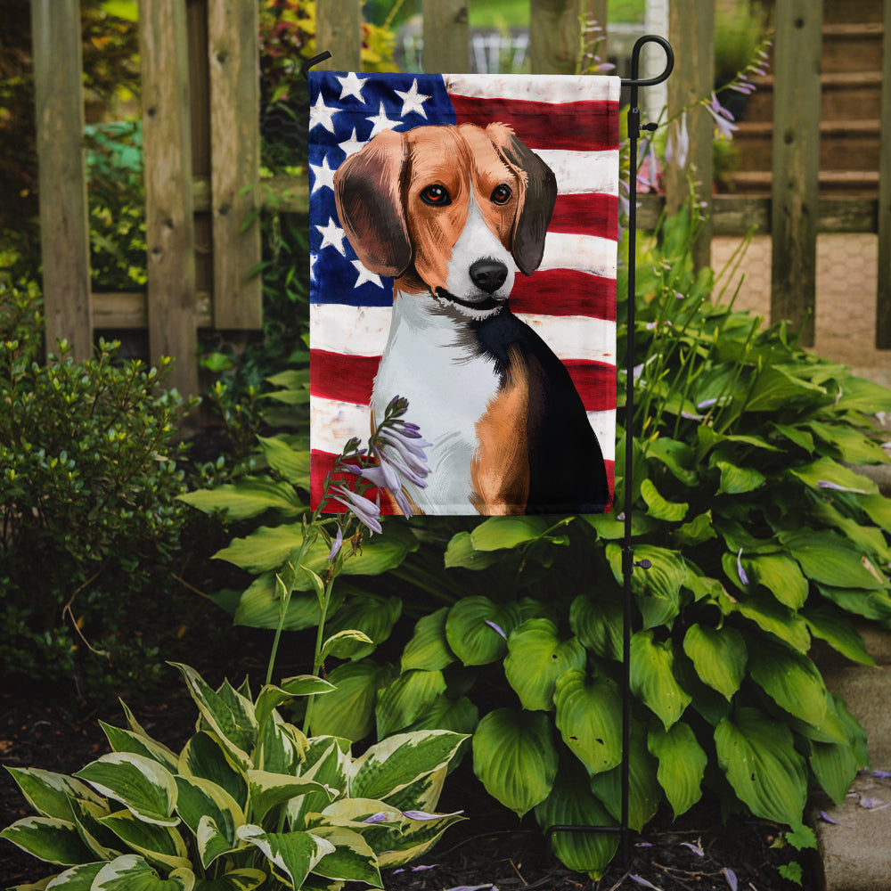 Beagle American Flag Flag Garden Size CK6421GF  the-store.com.