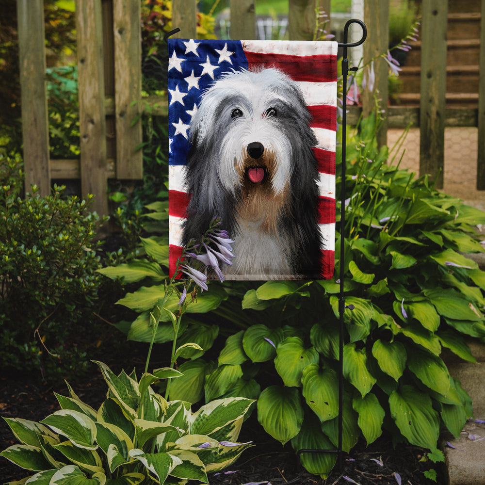 Bearded Collie American Flag Flag Garden Size CK6423GF  the-store.com.