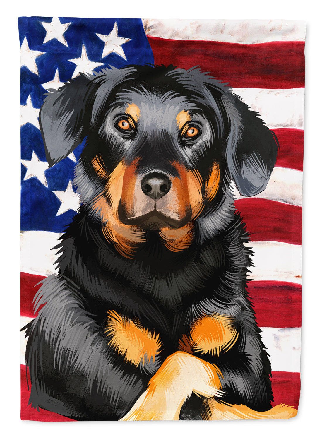 Beauceron American Flag Flag Canvas House Size CK6424CHF  the-store.com.