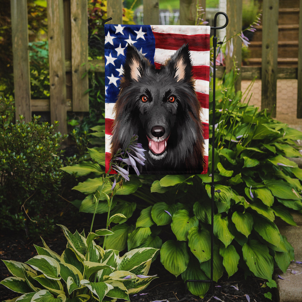 Belgian Groenendael American Flag Flag Garden Size CK6426GF  the-store.com.