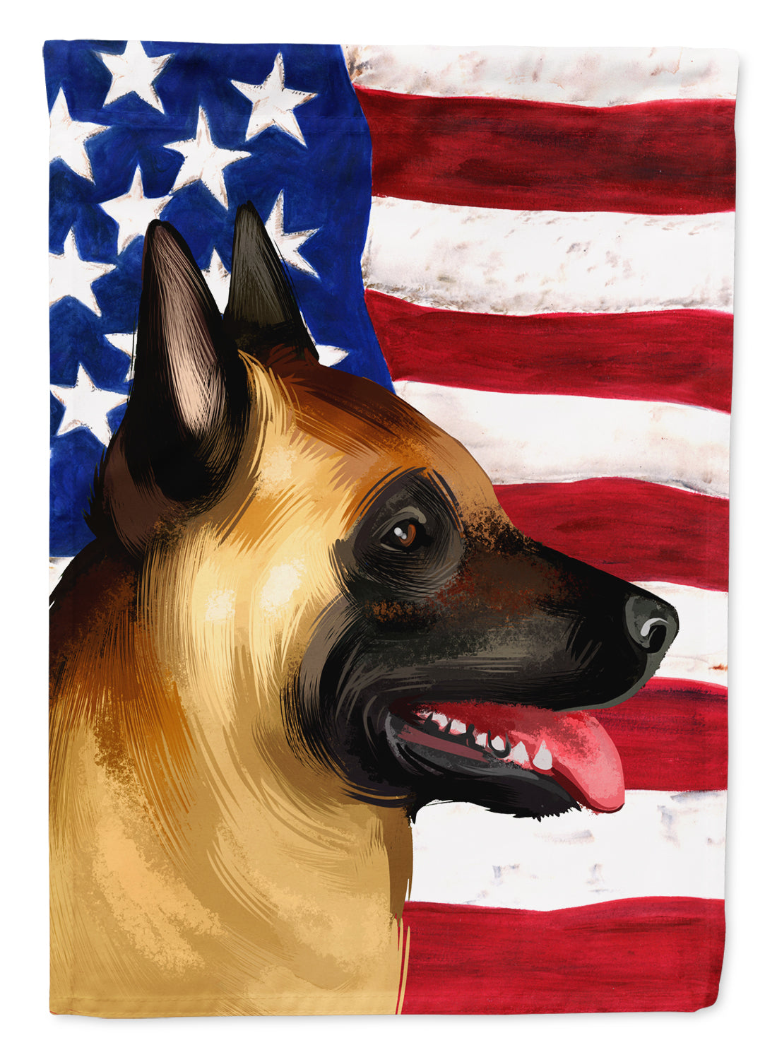 Belgian Malinois American Flag Flag Canvas House Size CK6428CHF  the-store.com.