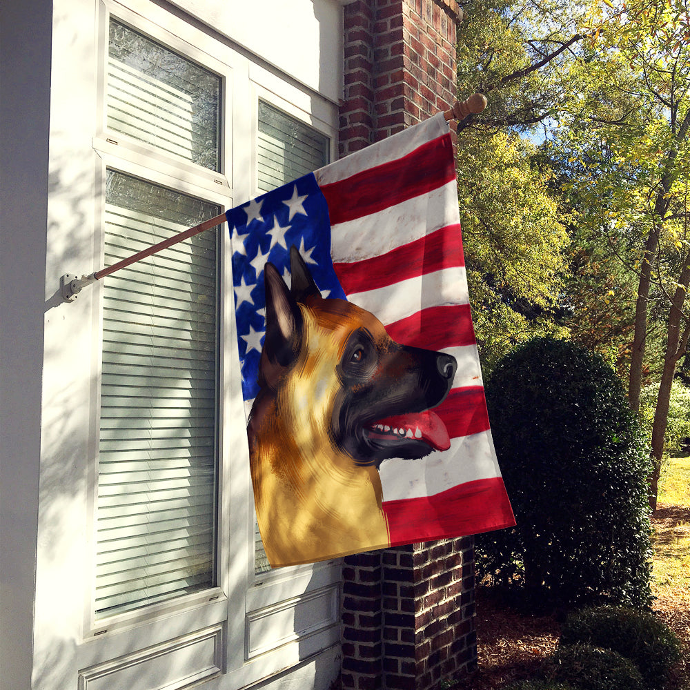 Belgian Malinois American Flag Flag Canvas House Size CK6428CHF  the-store.com.