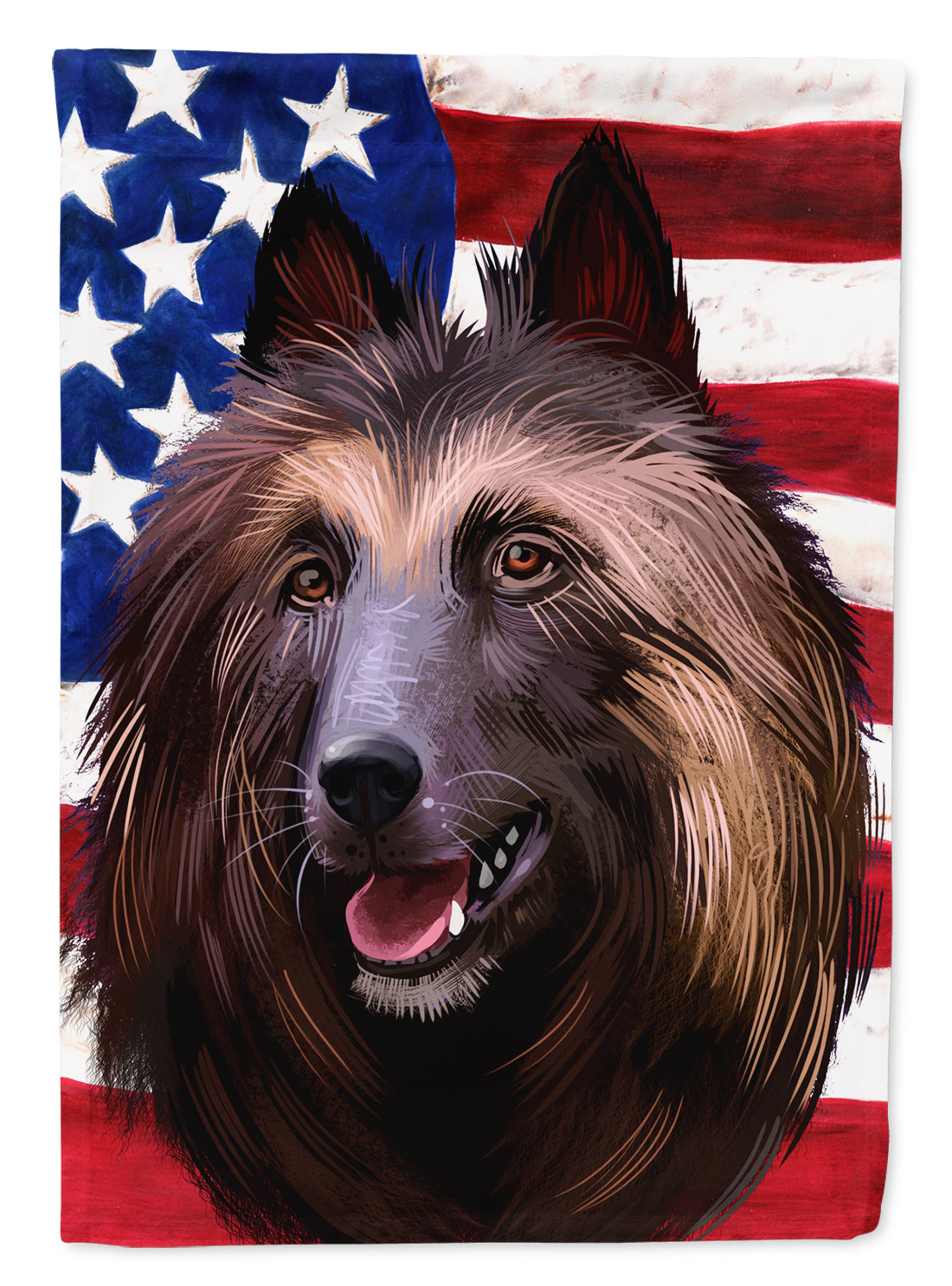 Belgian Tervuren American Flag Flag Canvas House Size CK6429CHF  the-store.com.