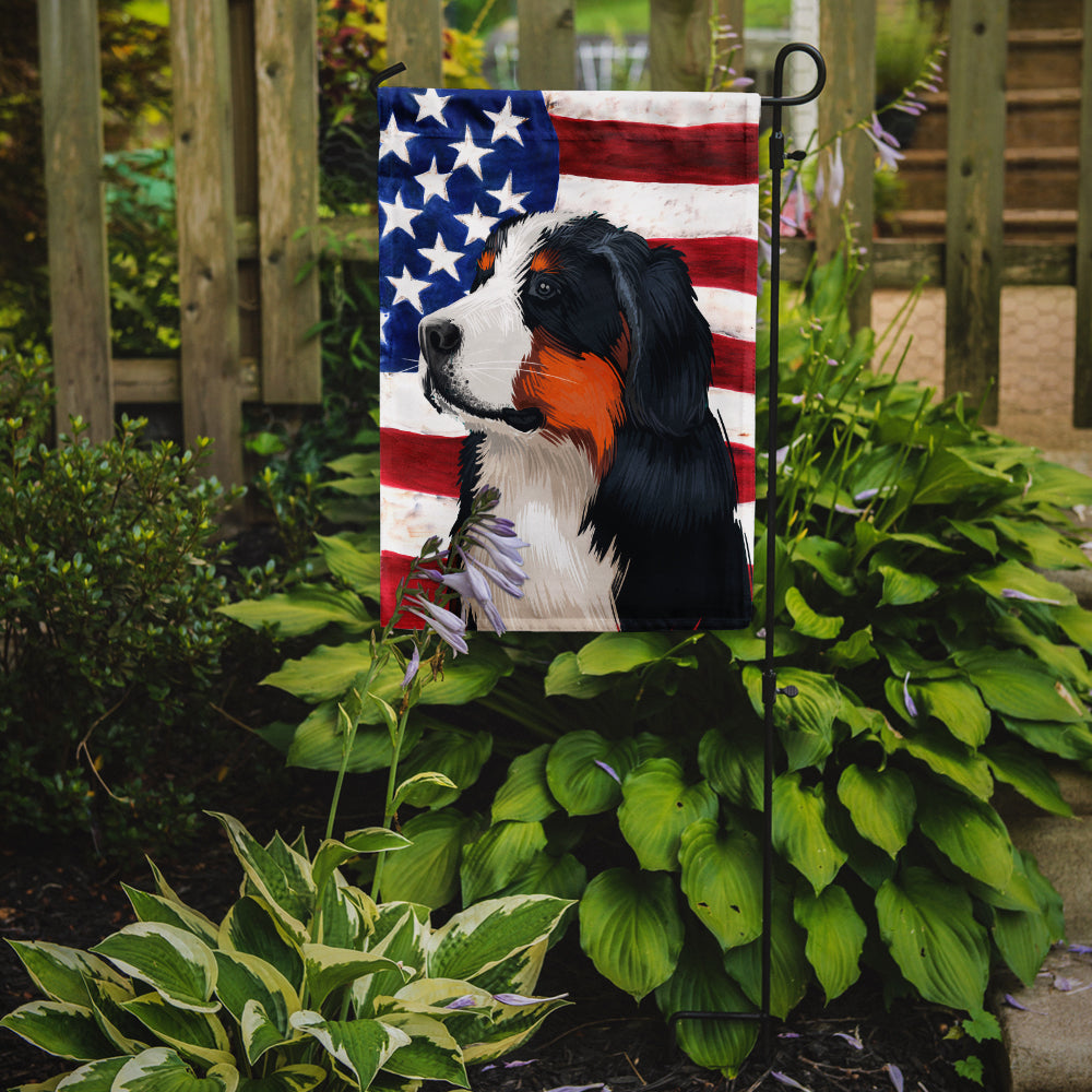 Bernese Mountain Dog American Flag Flag Garden Size CK6433GF  the-store.com.