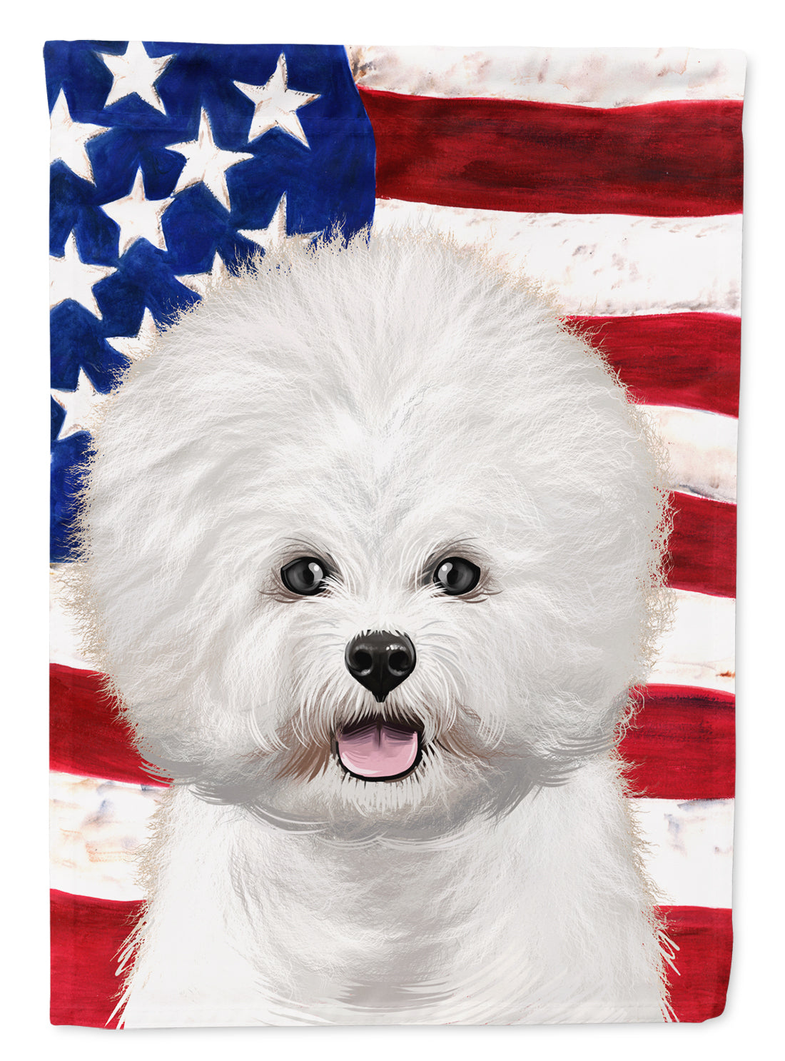 Bichon Frise  American Flag Flag Garden Size CK6434GF  the-store.com.