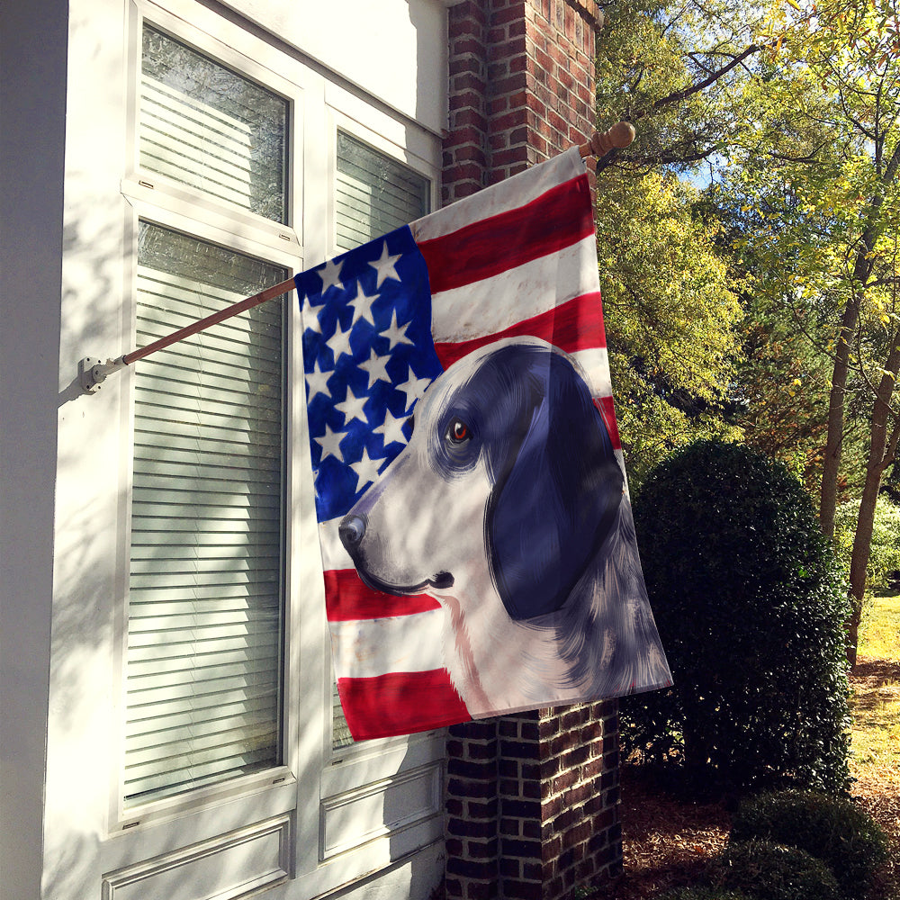 Bleu de Gascogne Dog American Flag Flag Canvas House Size CK6439CHF  the-store.com.