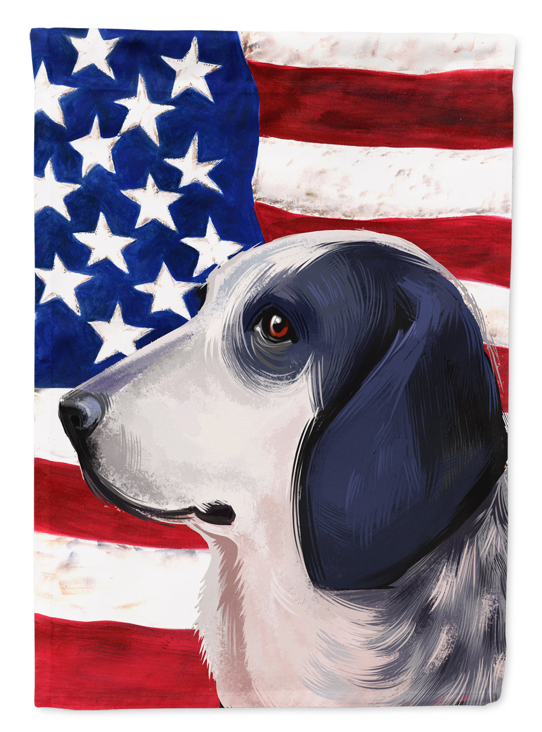 Bleu de Gascogne Dog American Flag Flag Garden Size CK6439GF  the-store.com.