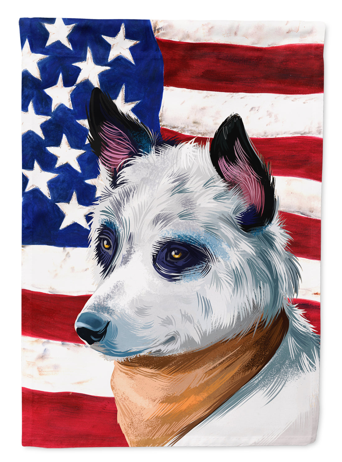 Blue Heeler Dog American Flag Flag Garden Size CK6441GF  the-store.com.