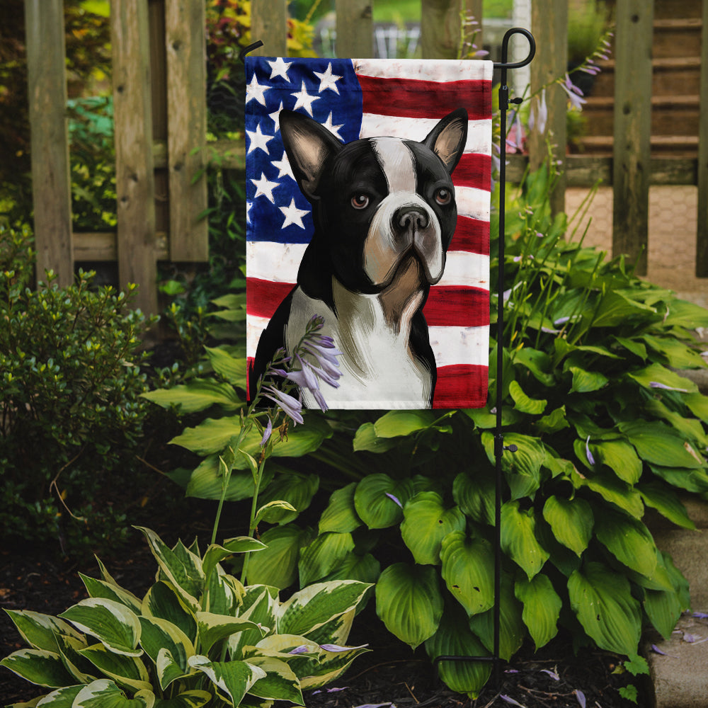 Boston Terrier Dog American Flag Flag Garden Size CK6451GF  the-store.com.
