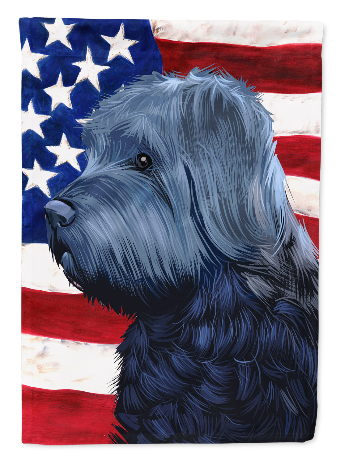 Bouvier des Flandres American Flag Flag Canvas House Size CK6453CHF  the-store.com.