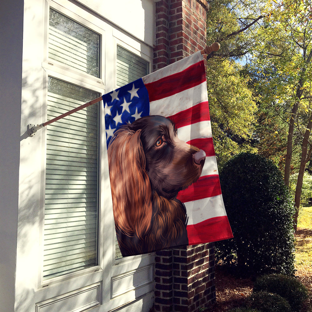 Boykin Spaniel Dog American Flag Flag Canvas House Size CK6455CHF  the-store.com.